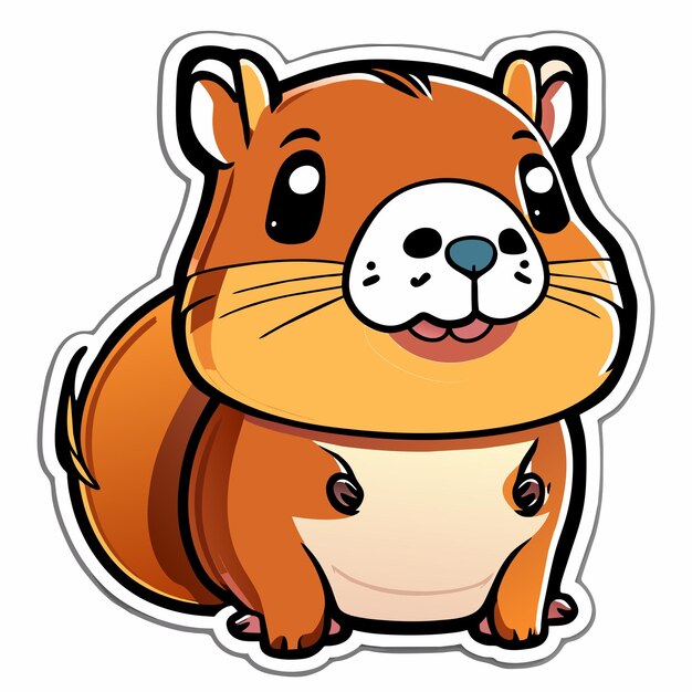 Vector cartoon agouti sticker illustratie