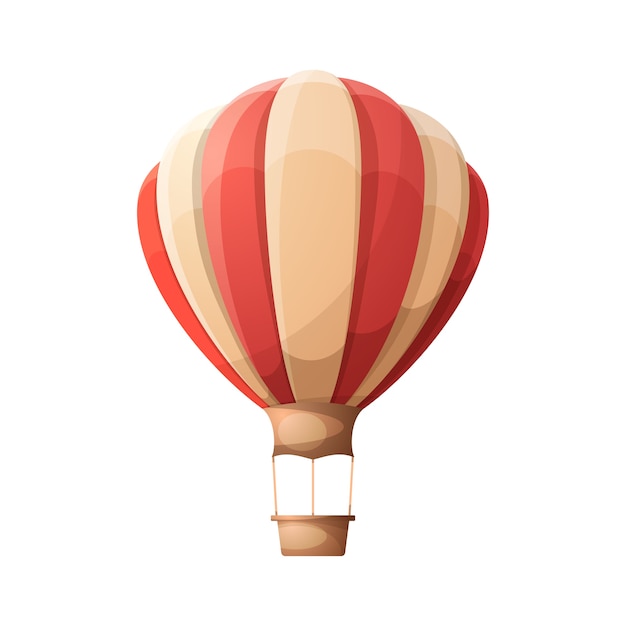 Vector cartoon air balloon.