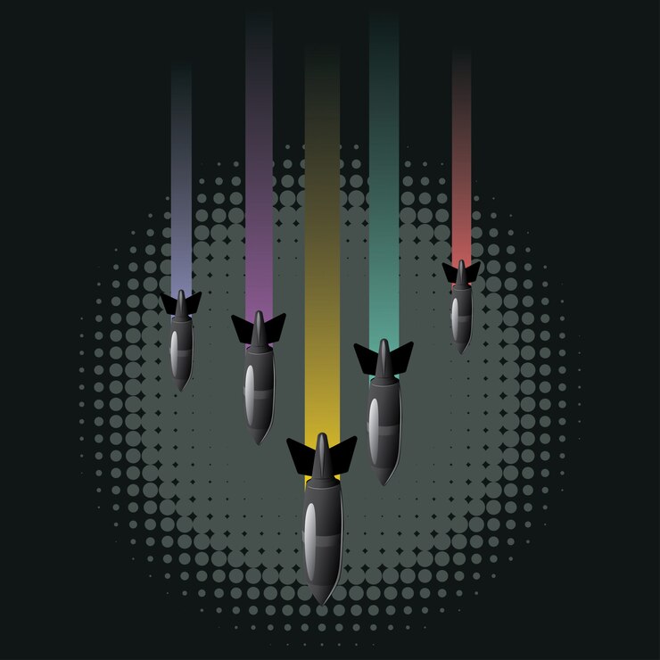 Vector cartoon air bomb