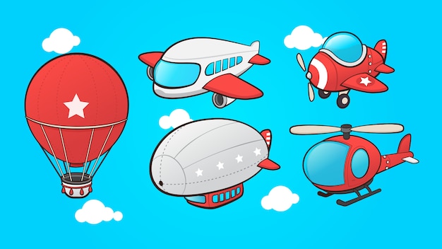 Cartoon air transportation