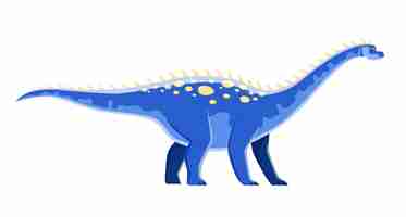 Vector cartoon ampelosaurus dinosaur character cute dino