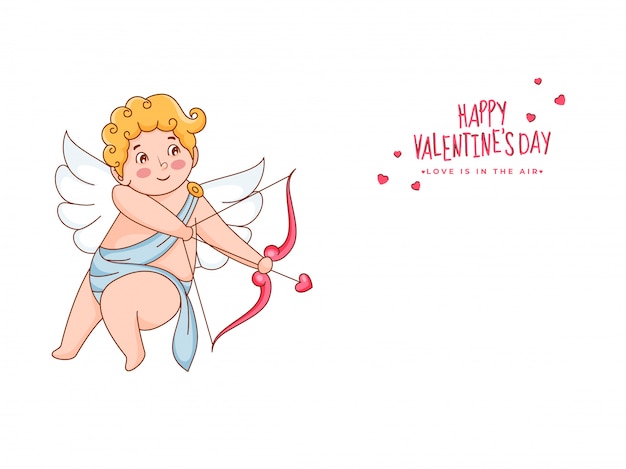 Cartoon angel cupido met pijl