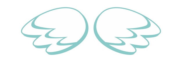 Cartoon angel wings vector illustration