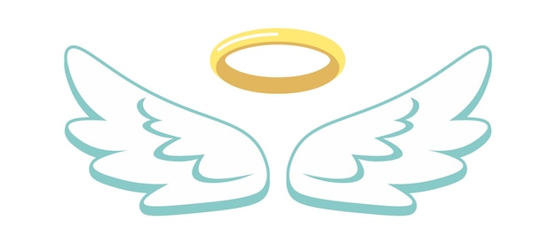 Vector cartoon angel wings vector illustration