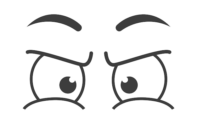 Premium Vector | Cartoon angry eyes vector illustration