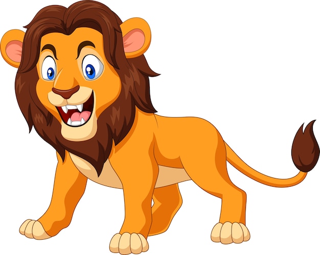 Cartoon angry lion