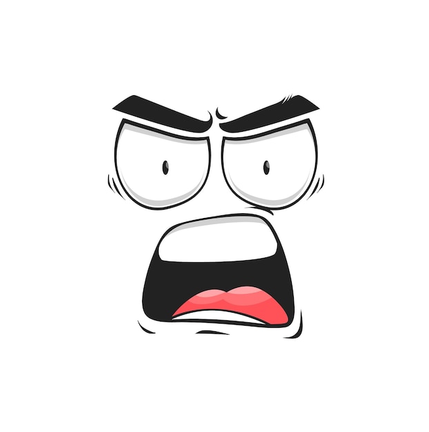 Angry guy meme face for any design Royalty Free Vector Image