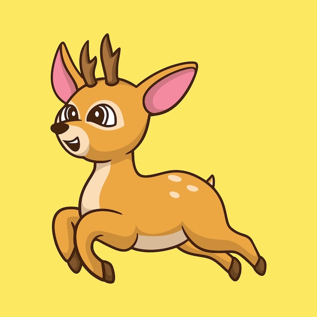 Cartoon animal design running deer