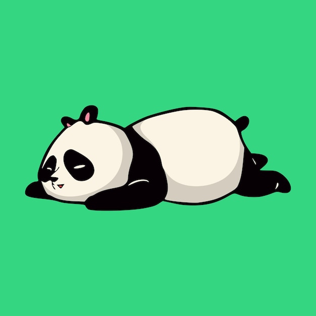 Cartoon animal design sleeping panda