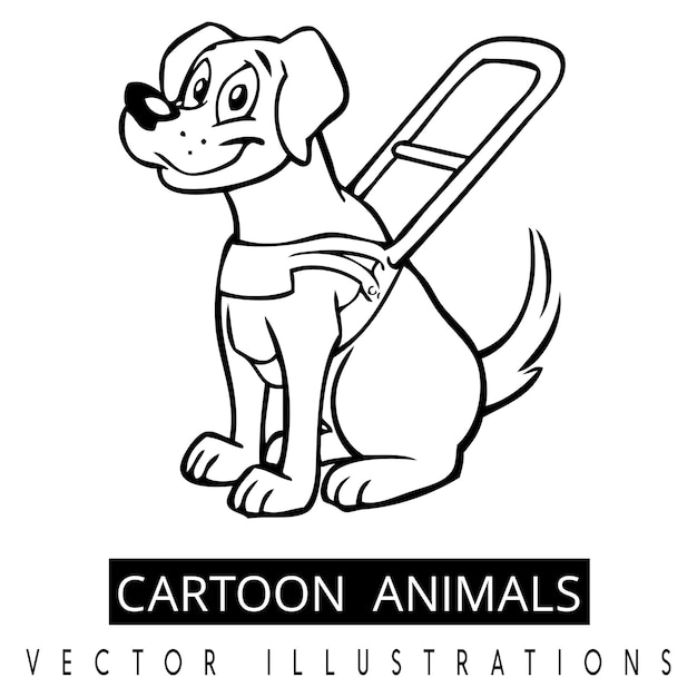 Disegni di illustrazioni vettoriali di animali dei cartoni animati