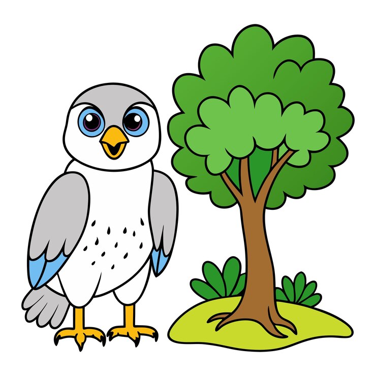 Vector a cartoon animals and a white background with the words