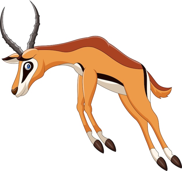 Cartoon antilope saltando