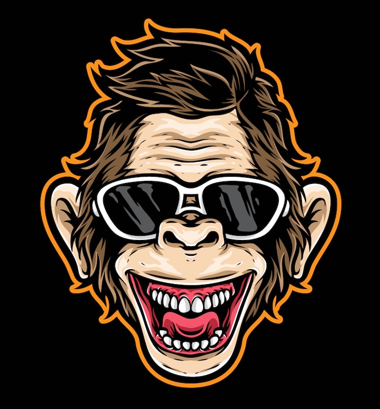 Vector cartoon ape vector