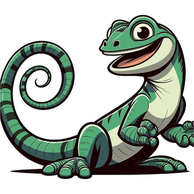 Vector cartoon arctic lizard vector illustration