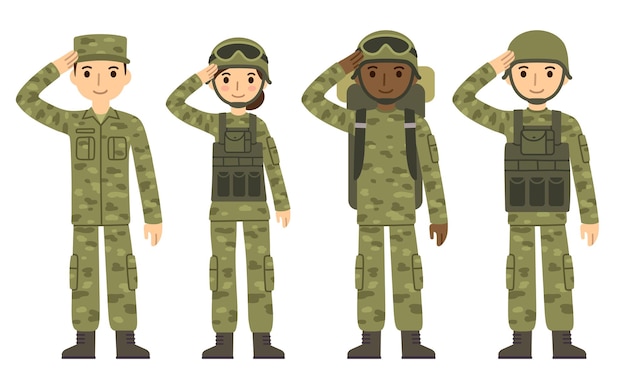 Cartoon army people