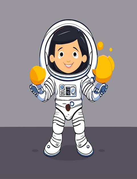 Cartoon astronaut clipart vector ontwerp