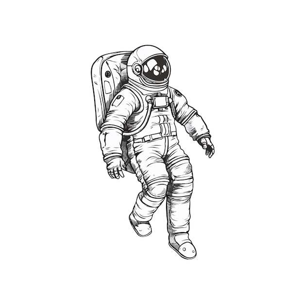 Cartoon Astronaut Illustration