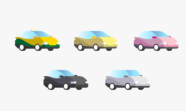 Cartoon auto vector set