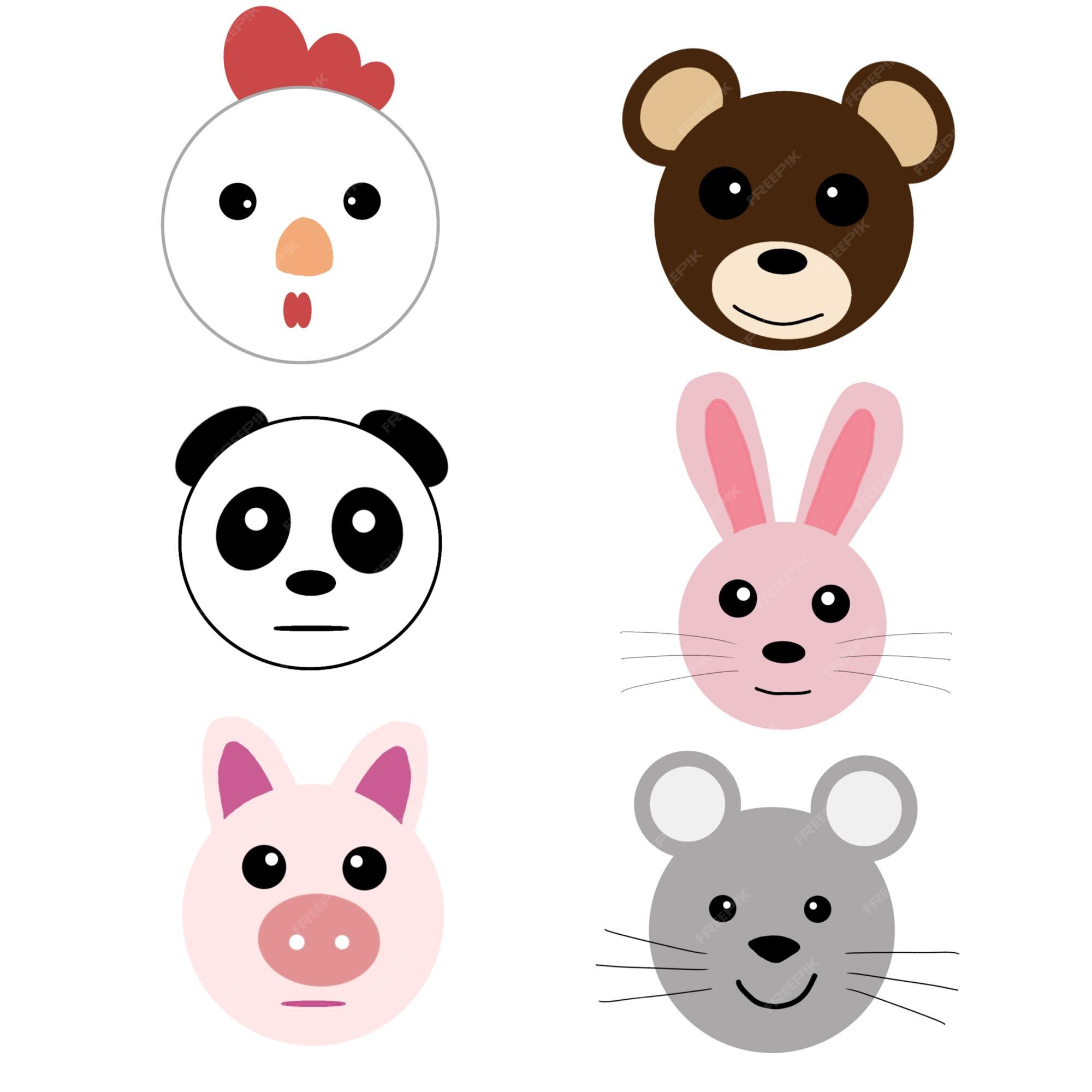Premium Vector | Cartoon avatar from the collection of cute wild and domestic  animals.