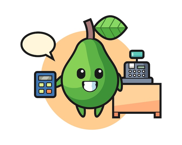 Cartoon avocado illustration