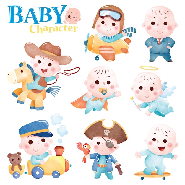 Cartoon Baby character Cute baby