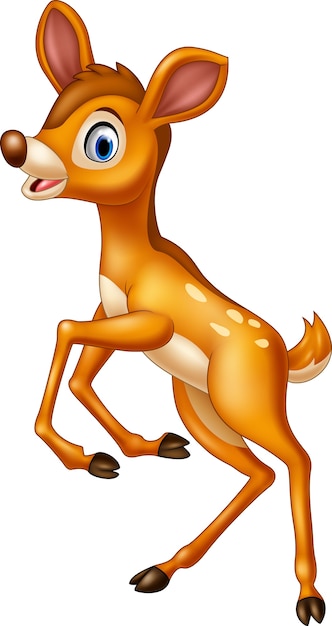 Cartoon baby herten springen