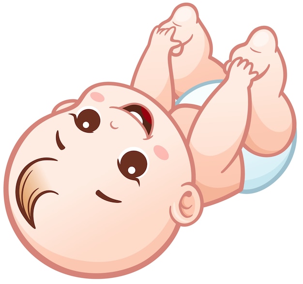 Vector cartoon baby