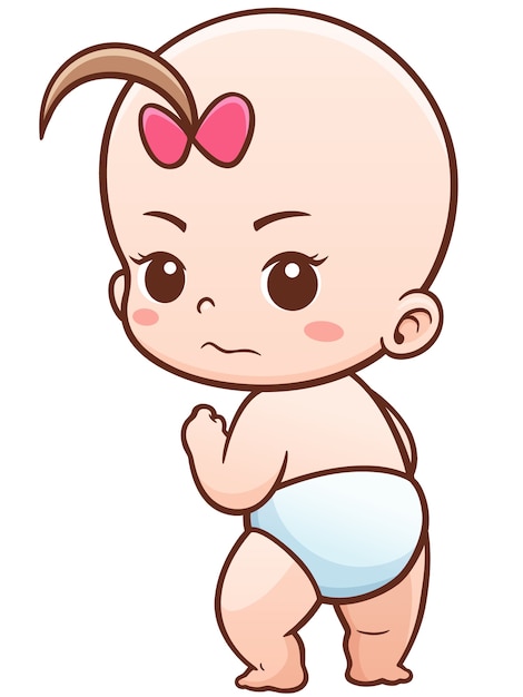 Vector cartoon baby