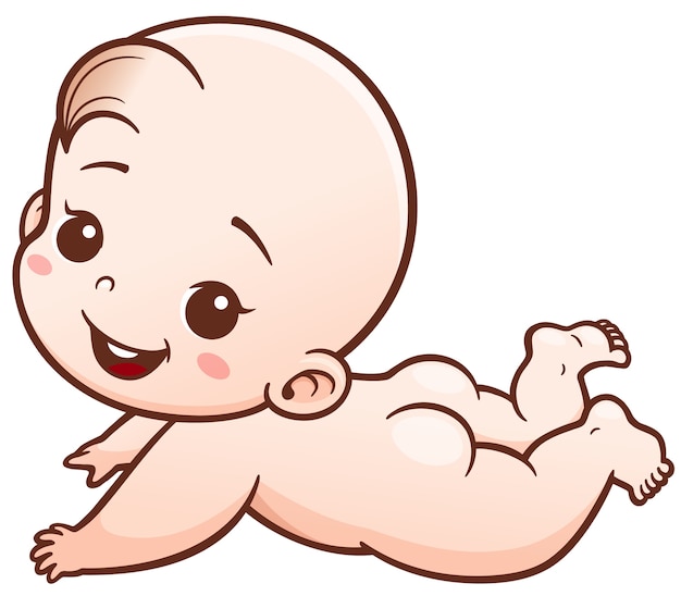 Vector cartoon baby