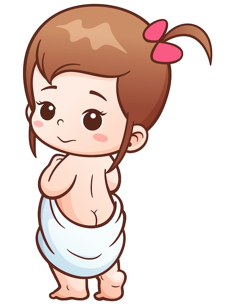 Vector cartoon babymeisje