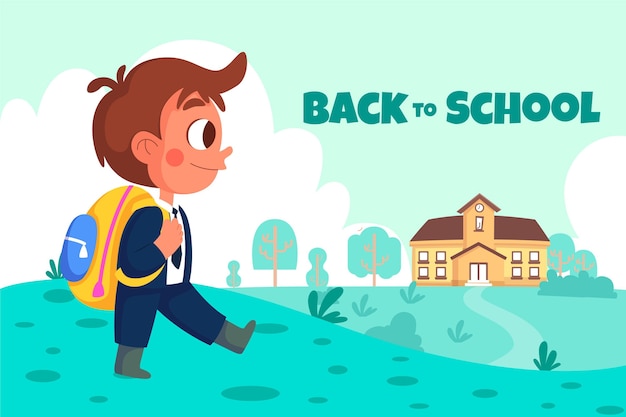 Cartoon back to school background