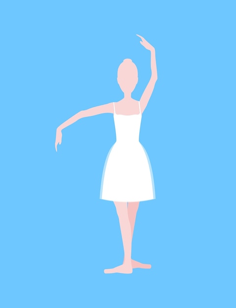 Cartoon Basic Ballet Positie Vector