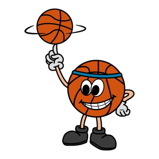 Cartoon Basketball Ball