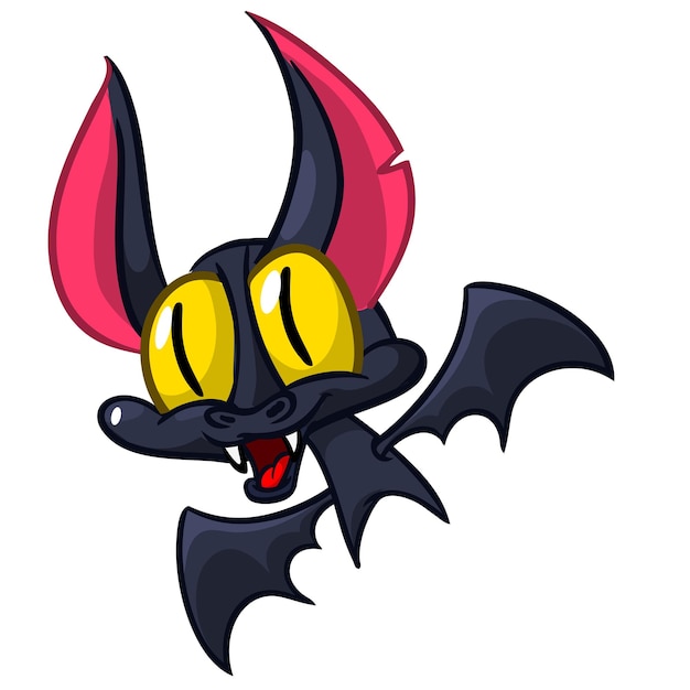 Cartoon bat Halloween vector cute bat icon Halloween element