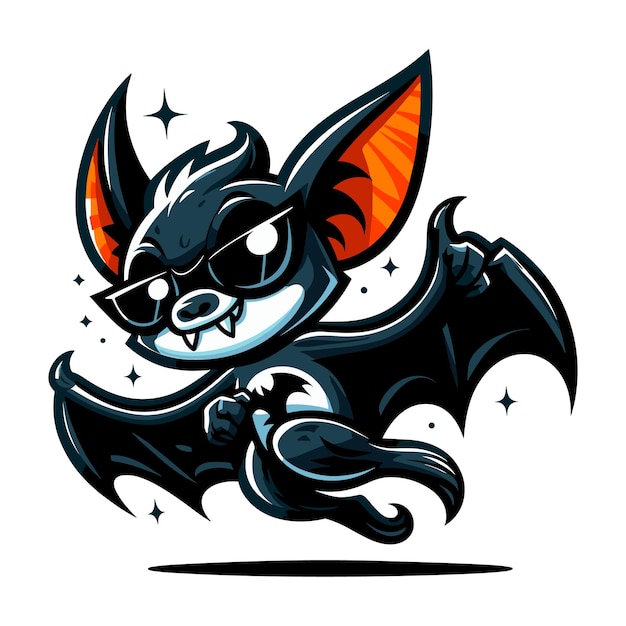 Vector cartoon bat vector illustration