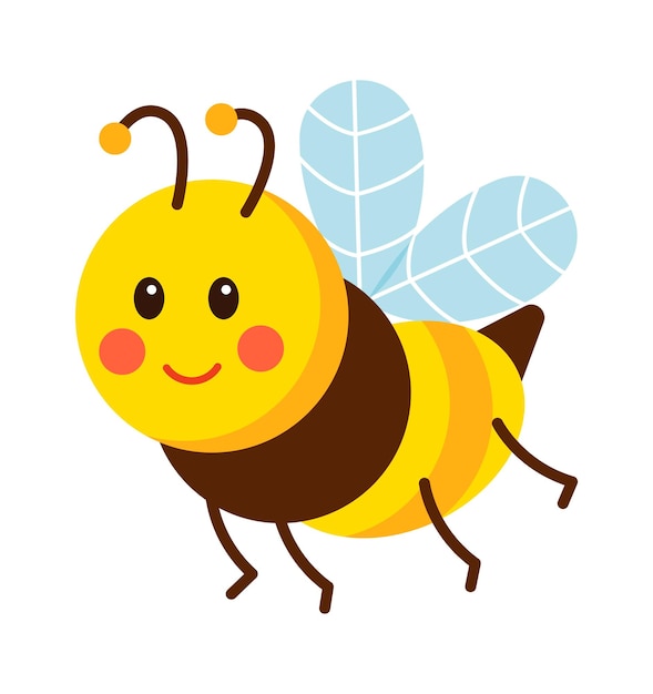 Cartoon bee Childish Insect Vector illustration