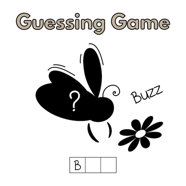 Cartoon Bee Guessing Game