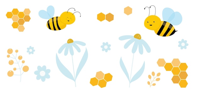 Cartoon bees design