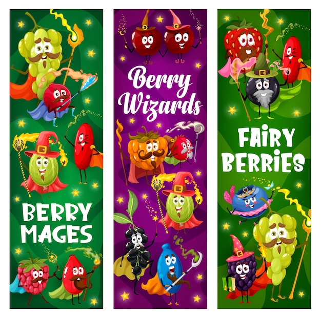 Cartoon berry wizard mage warlock and sorcerer