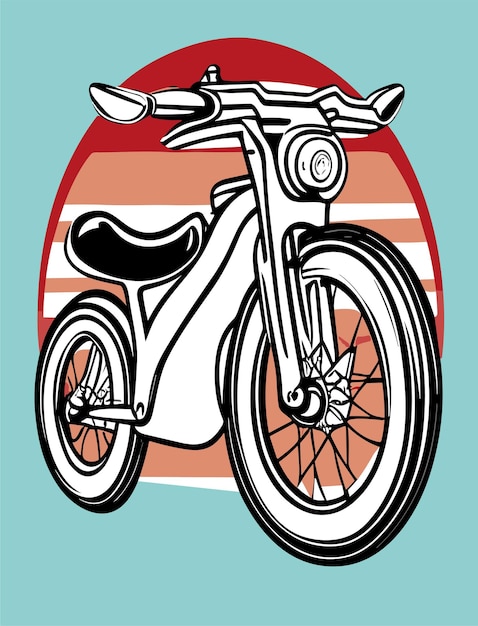 Cartoon Bike 2D Vector Design