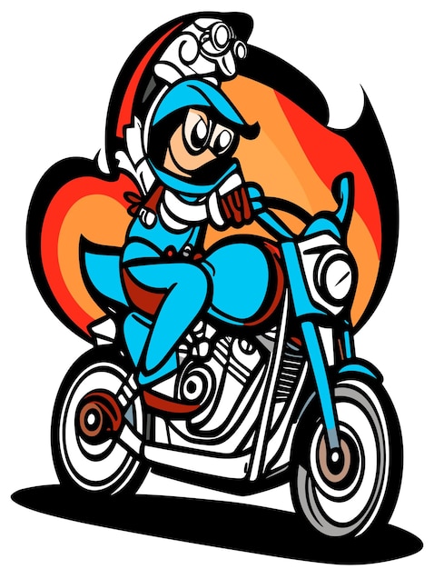 Cartoon Bike 2D Vector Design