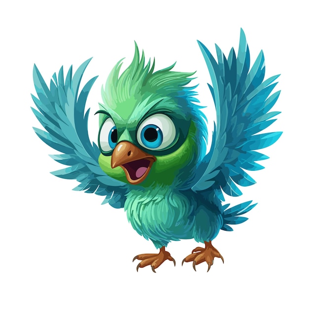 cartoon bird flying clipart Generative Ai