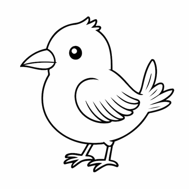 Cartoon Bird voor peutersboek