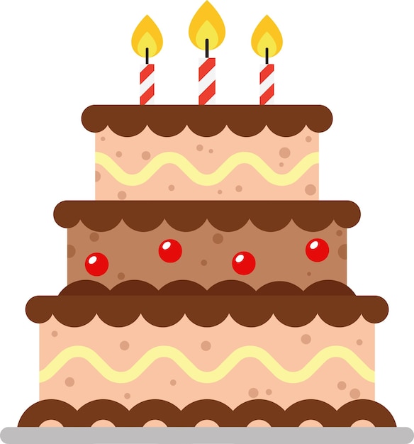 yellow birthday cake clipart