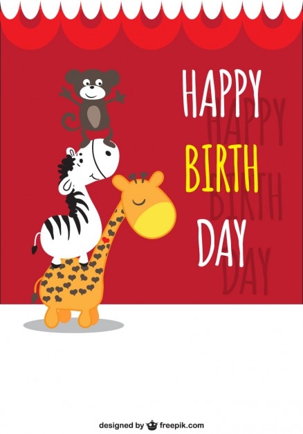 Cartoon birthday vector