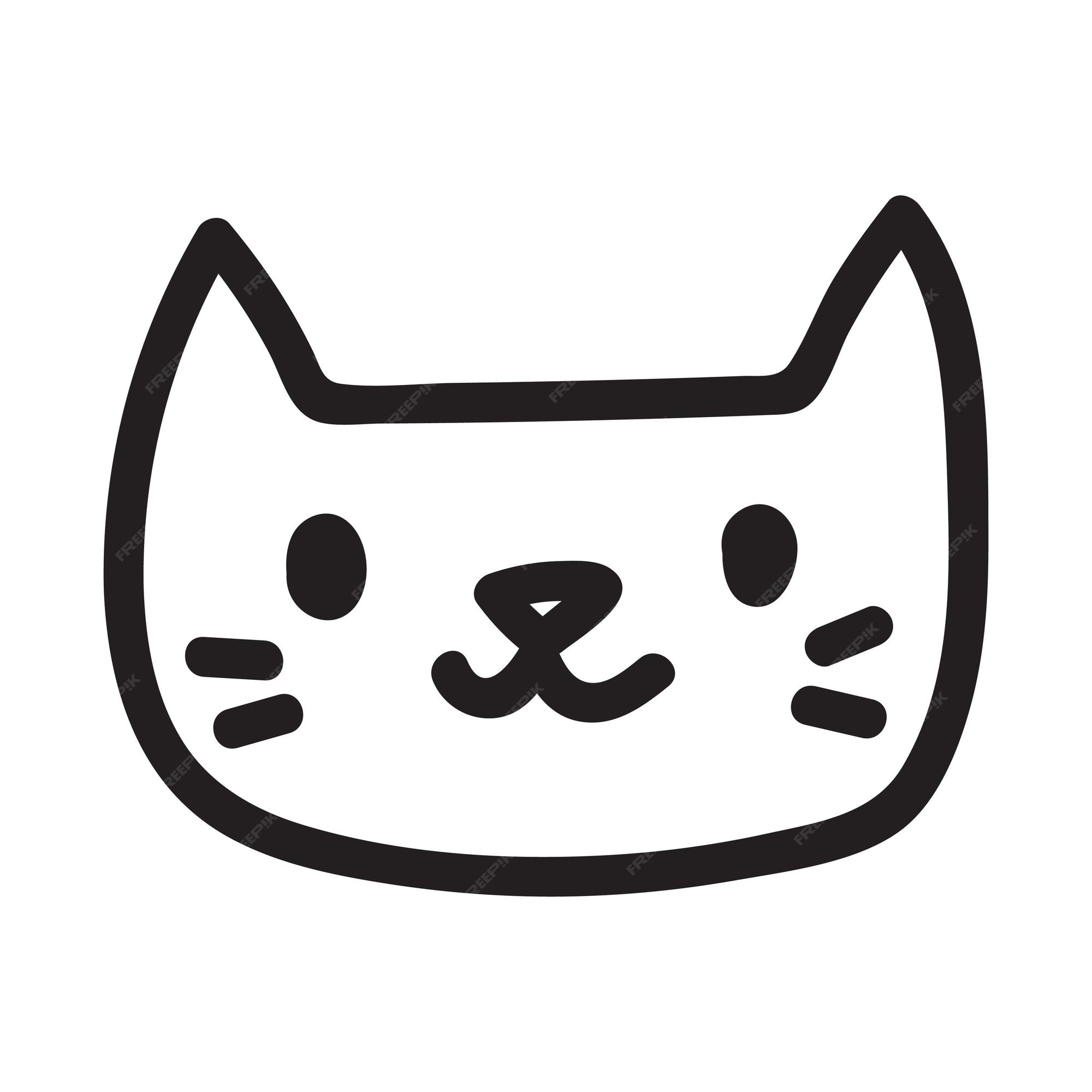 Cat Clipart-icon style cat simple drawing