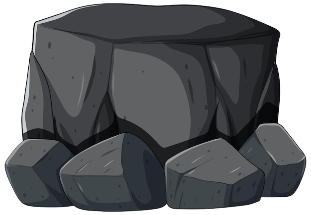 Vector cartoon boulders en pebbles illustratie