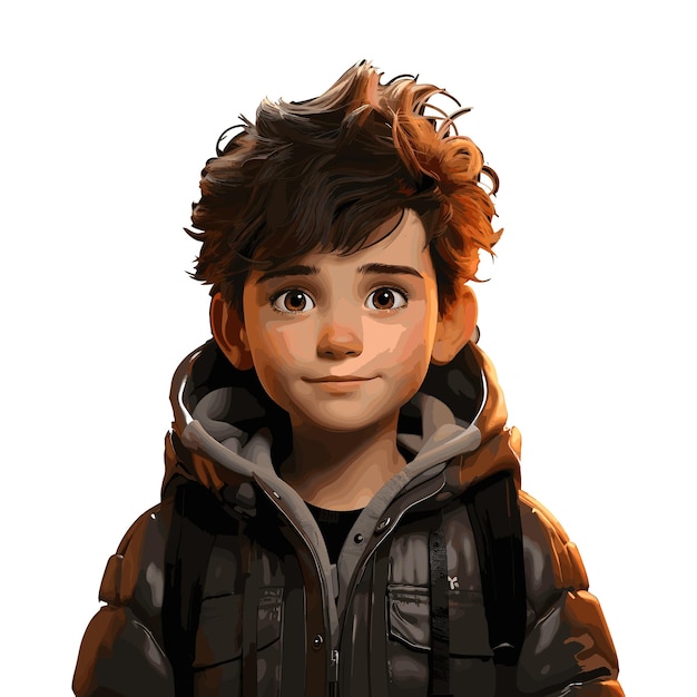 Cartoon boy character vector illustration
