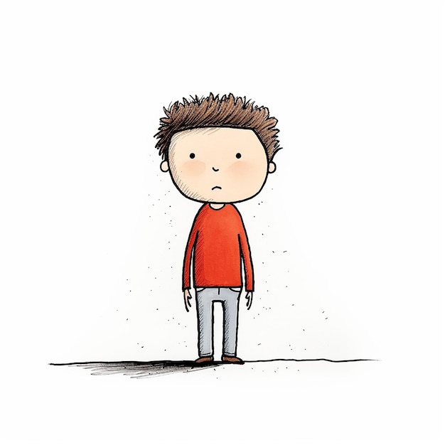 Vector cartoon boy personage illustratie