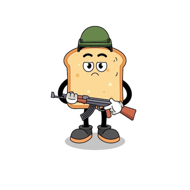 Cartoon of bread soldier